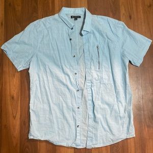 I.N.C Blue Buttondown Shirt with Zipper Pocket
